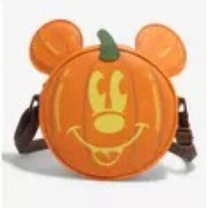 Loungefly Mickey Mouse Glow-In-The-Dark Pumpkin Crossbody Bag